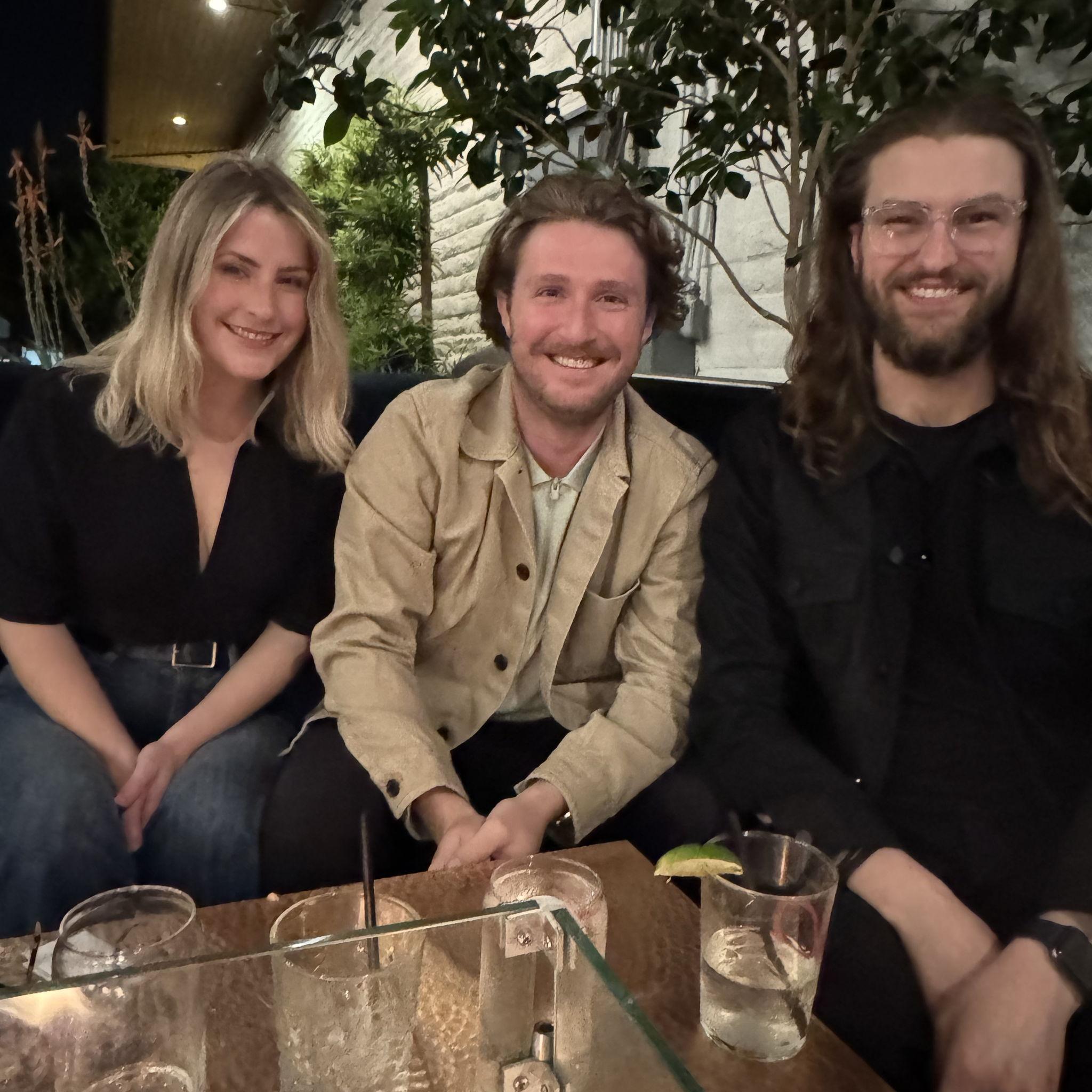 Mandy, Conor, and Kyle before performing Brahms together!