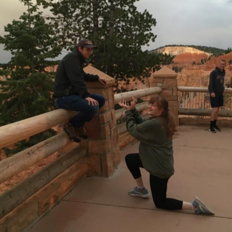 Me fake proposing to Paul after he lost the perfect moment to propose to me!