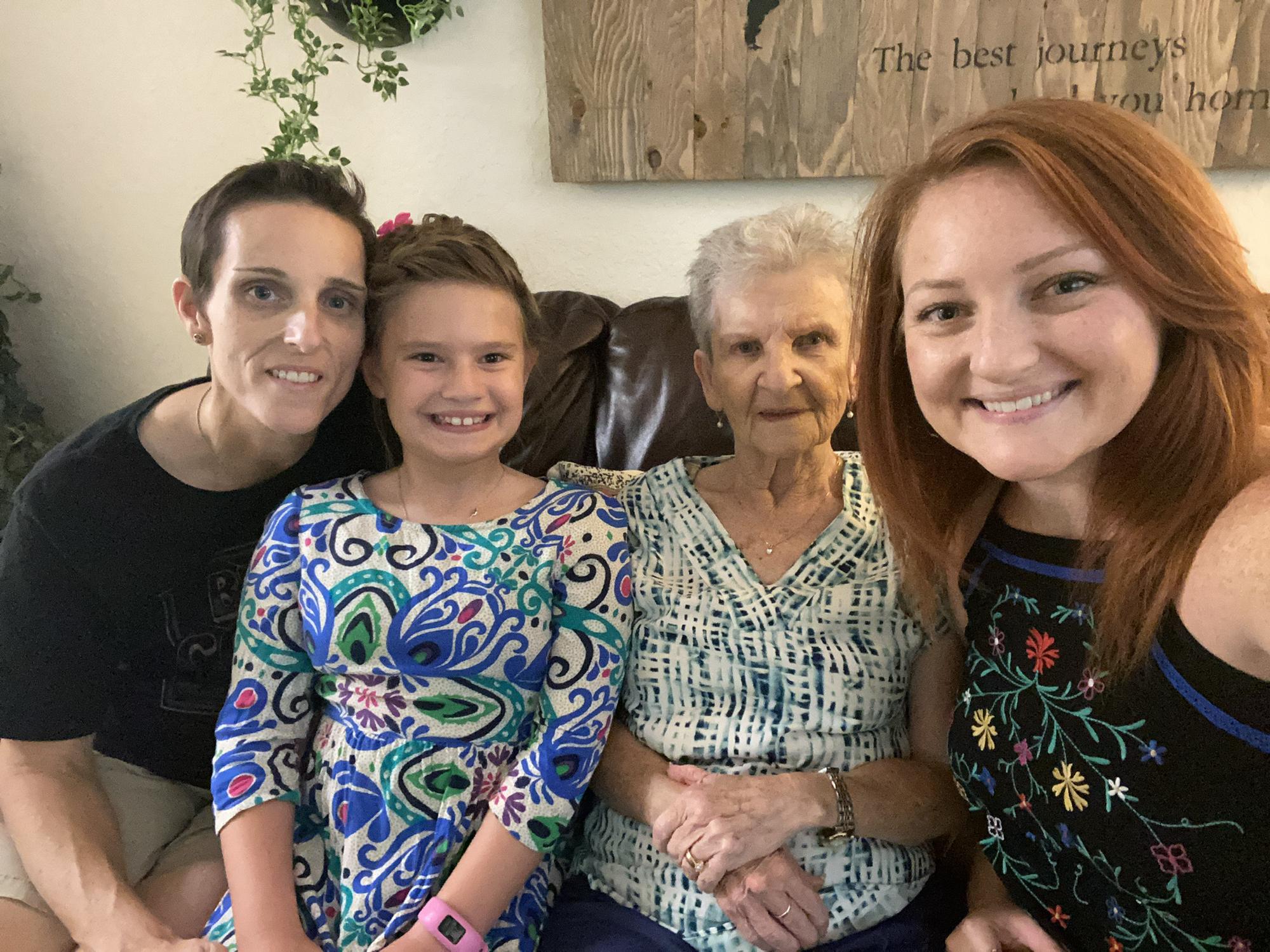 With our flower granny, Grandma Smith 🌼
