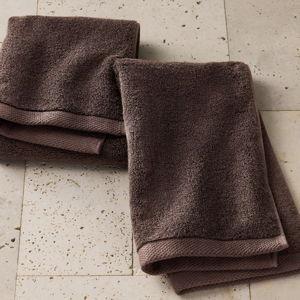 2pk Organic Hand Towel Brown - Casaluna™