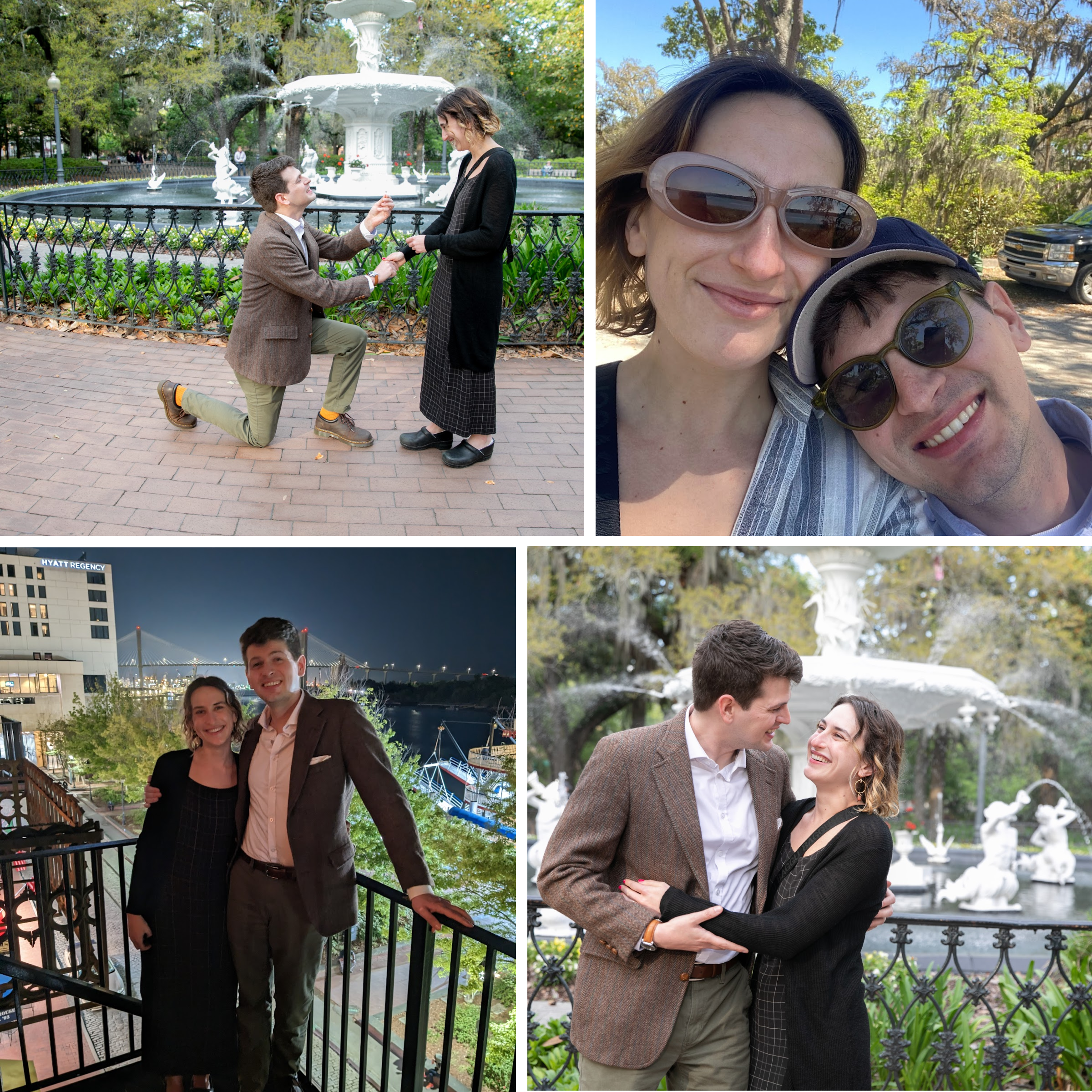 Finally, Tommy proposed in Savannah. It was a “complete” surprise and … she said YES! 💍