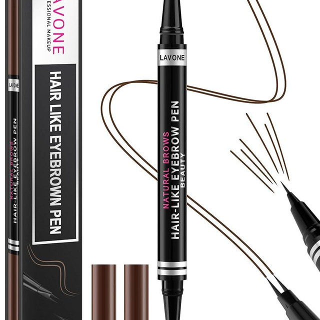 Eyebrow Pencil, 2-in-1 Waterproof Eyebrow Pen, with 2 Tip Microblading Eyebrow Pencil and Ultra-Precise Brow Pencil, with Eyebrow Brush, Eyebrow Pencils for Women, Natural Hair-Like Brows - Espresso