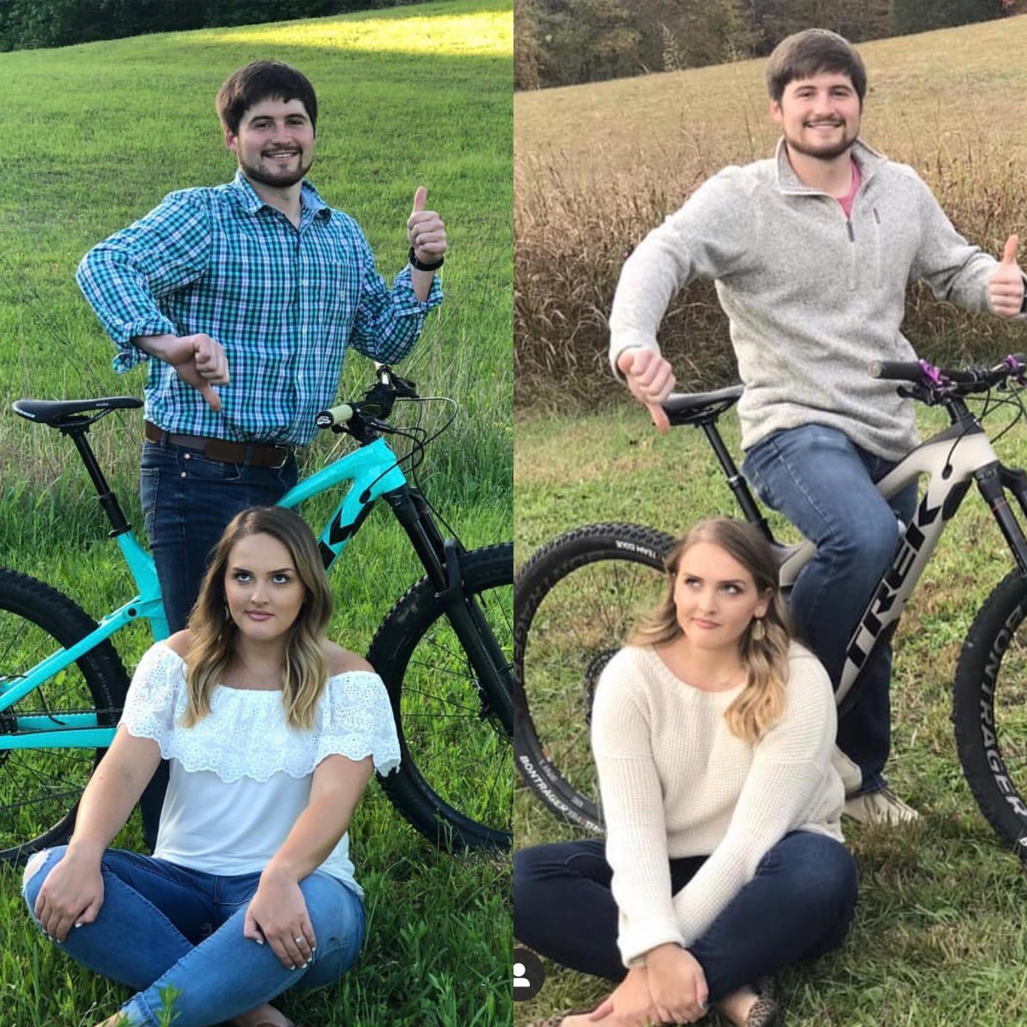 He insists we take a new picture like this each time he gets a new bike...