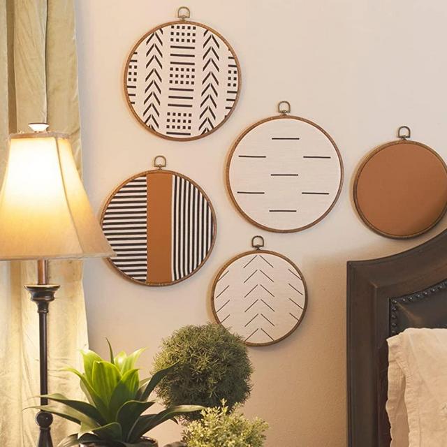 EFOLKI wall art decor, vintage Boho farmhouse home kitchen bathroom office bedroom living room wall decor, Aesthetic room decor Textile wall art hanging
