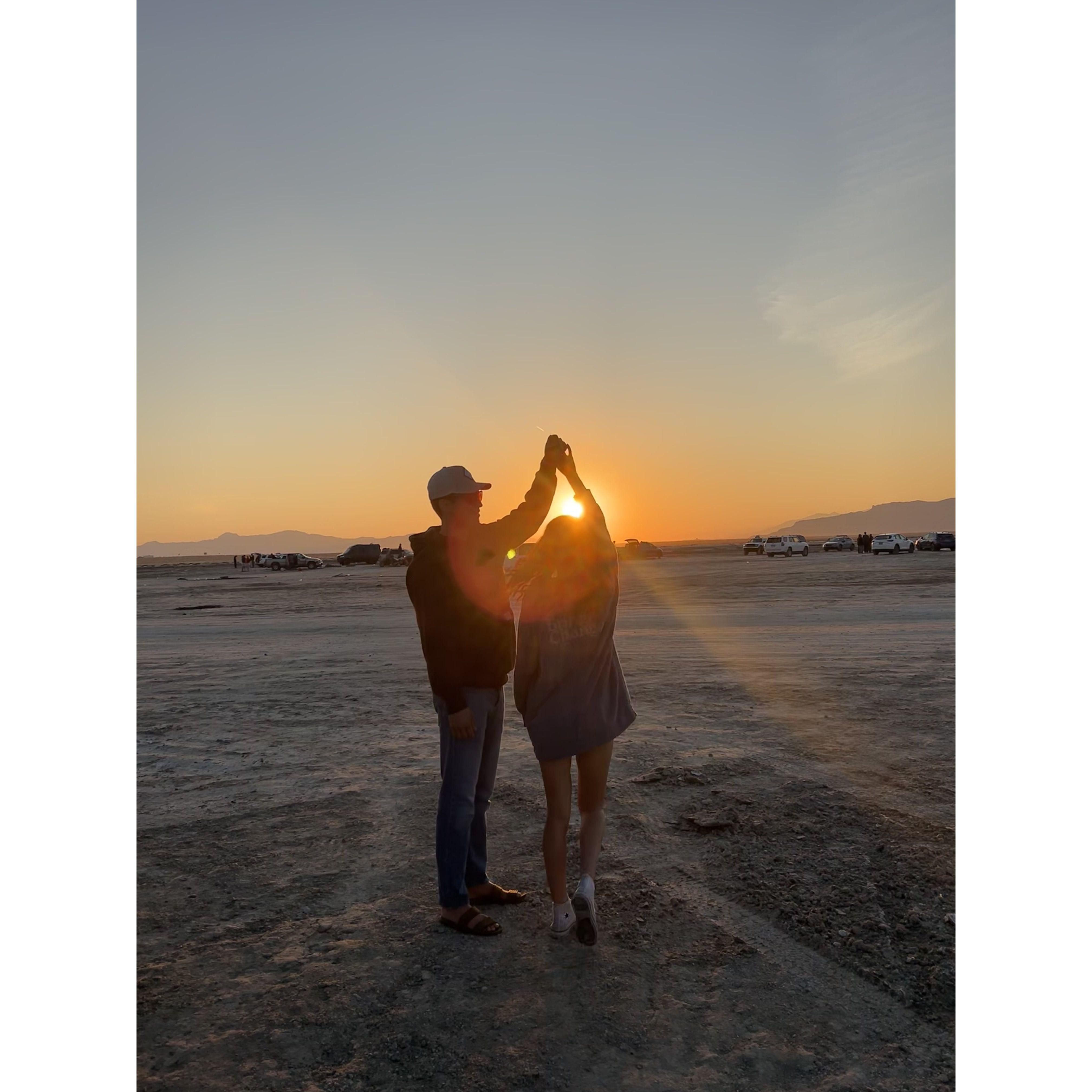 Camping at the Salt Flats