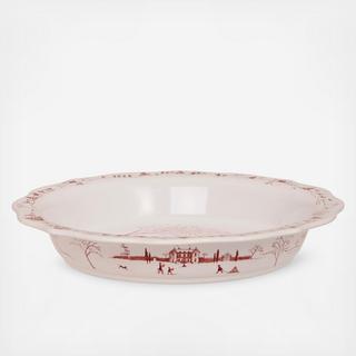 Country Estate Winter Frolic Pie Dish