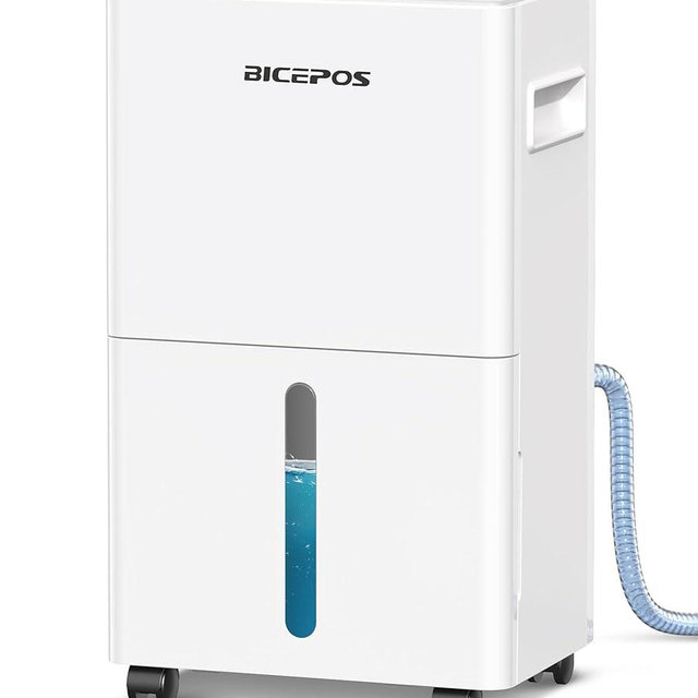 Bicepos Bicepos 1500 sq.ft Dehumidifier for Basement, 21 Pints Dehumidifiers for Home with Drain Hose, Continuous Drainage, Washable Filter, Intelligent Humidistat for Bedroom, Large Room, White