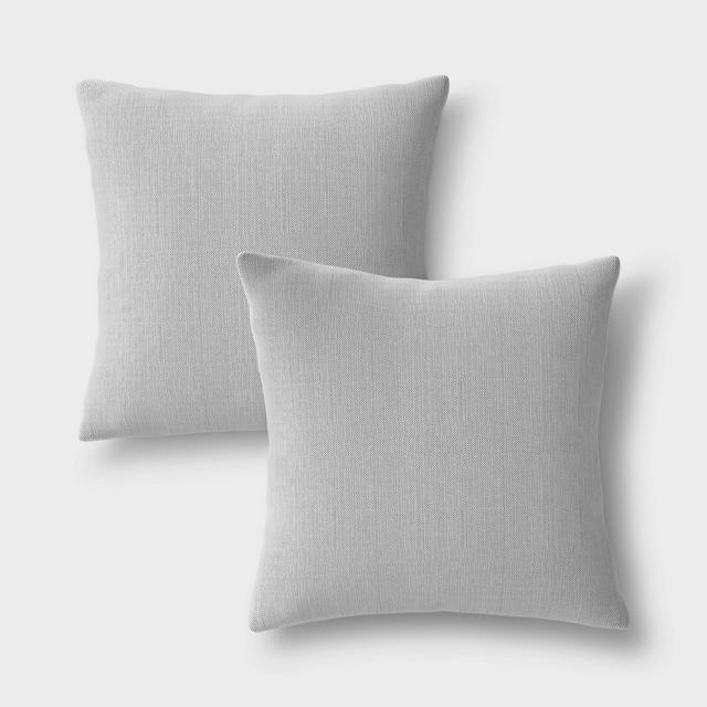 2pk Outdoor Throw Pillows DuraSeason Fabric™ Cream - Project 62™