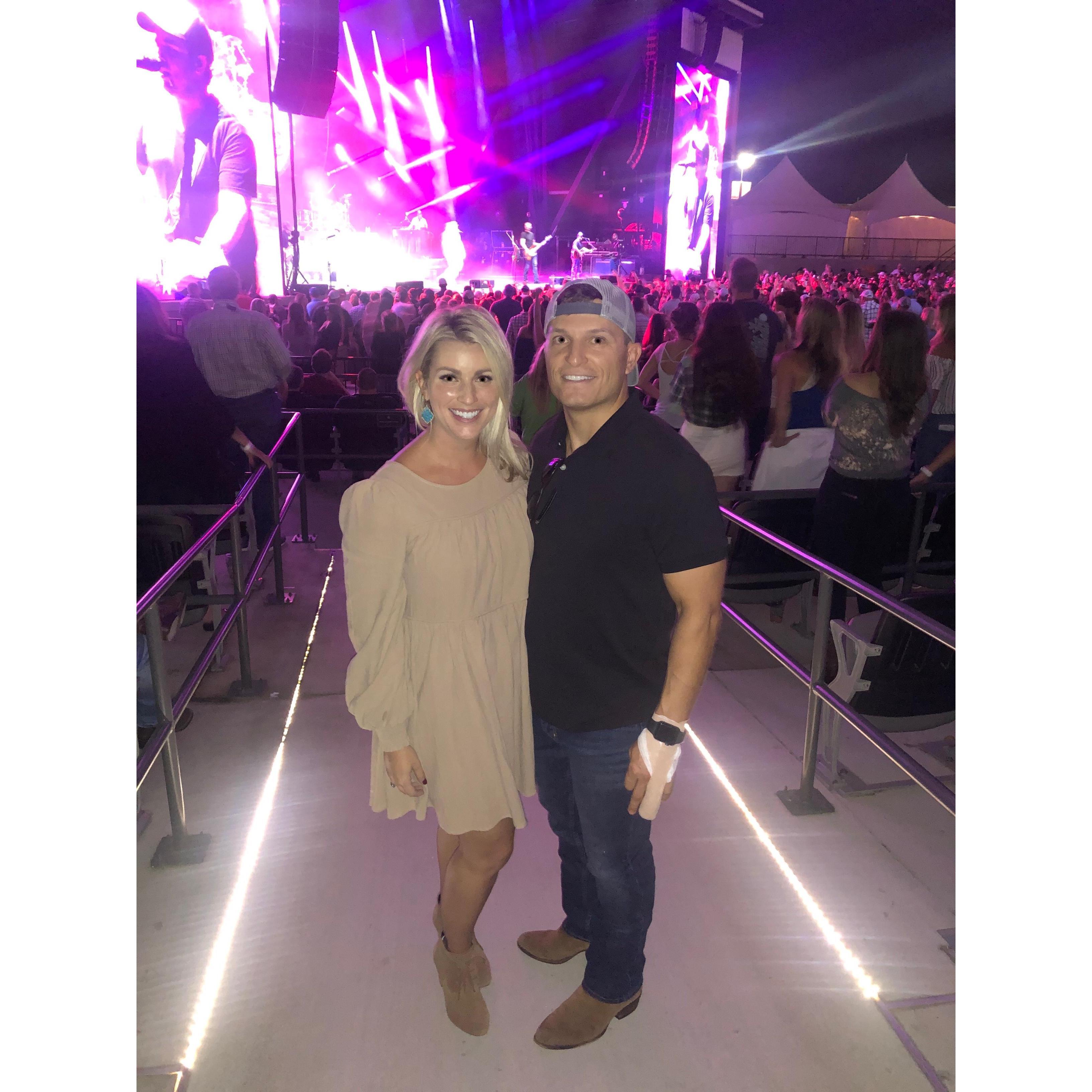 Luke Combs Concert at the AMP after Drew's finger surgery