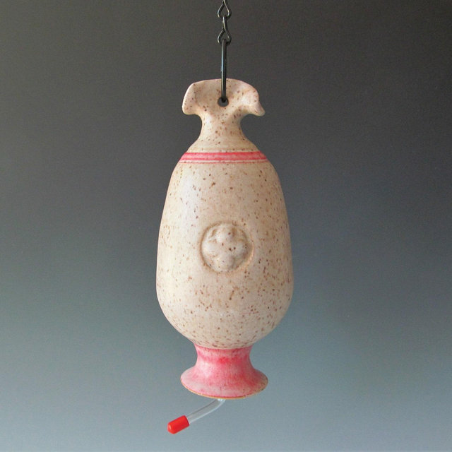 Ceramic Pottery Wheel-thrown Handmade Stoneware Hummingbird Feeder