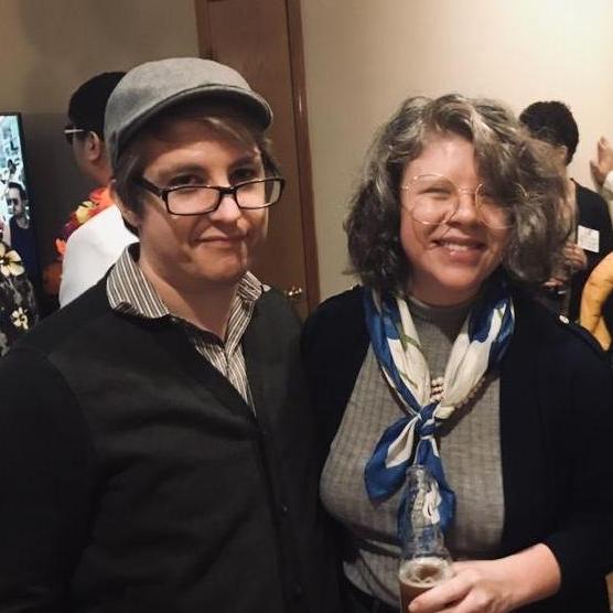 Jacob and Sarah at a Halloween party dressed as something scary for once