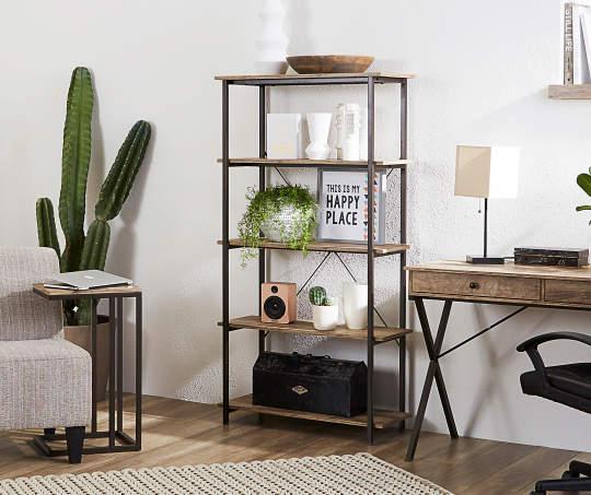 Stratford Rustic 5-Shelf Bookcase