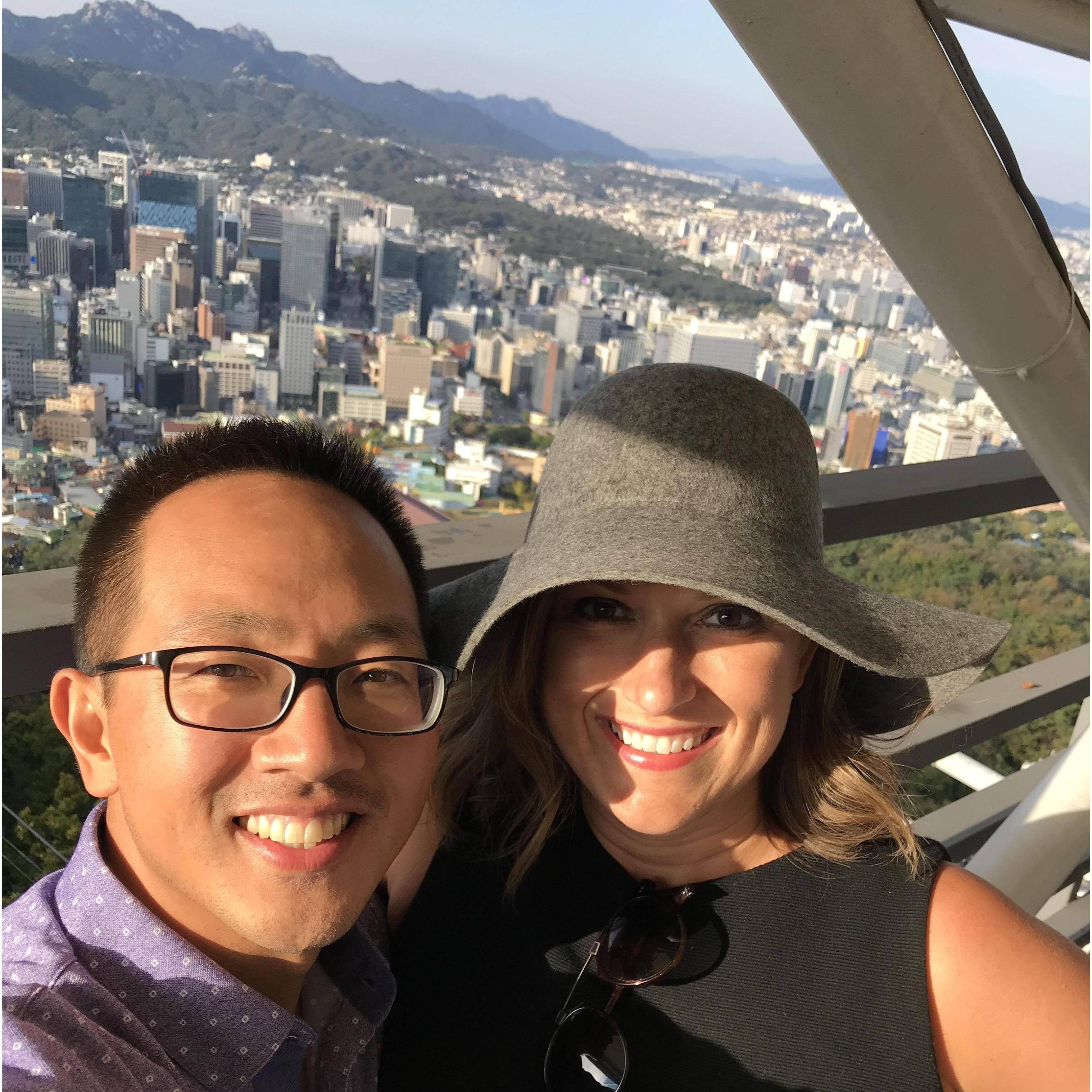 We may not have put a love padlock at the top of Seoul Tower, but this was the beginning of the journey to lock down our love!