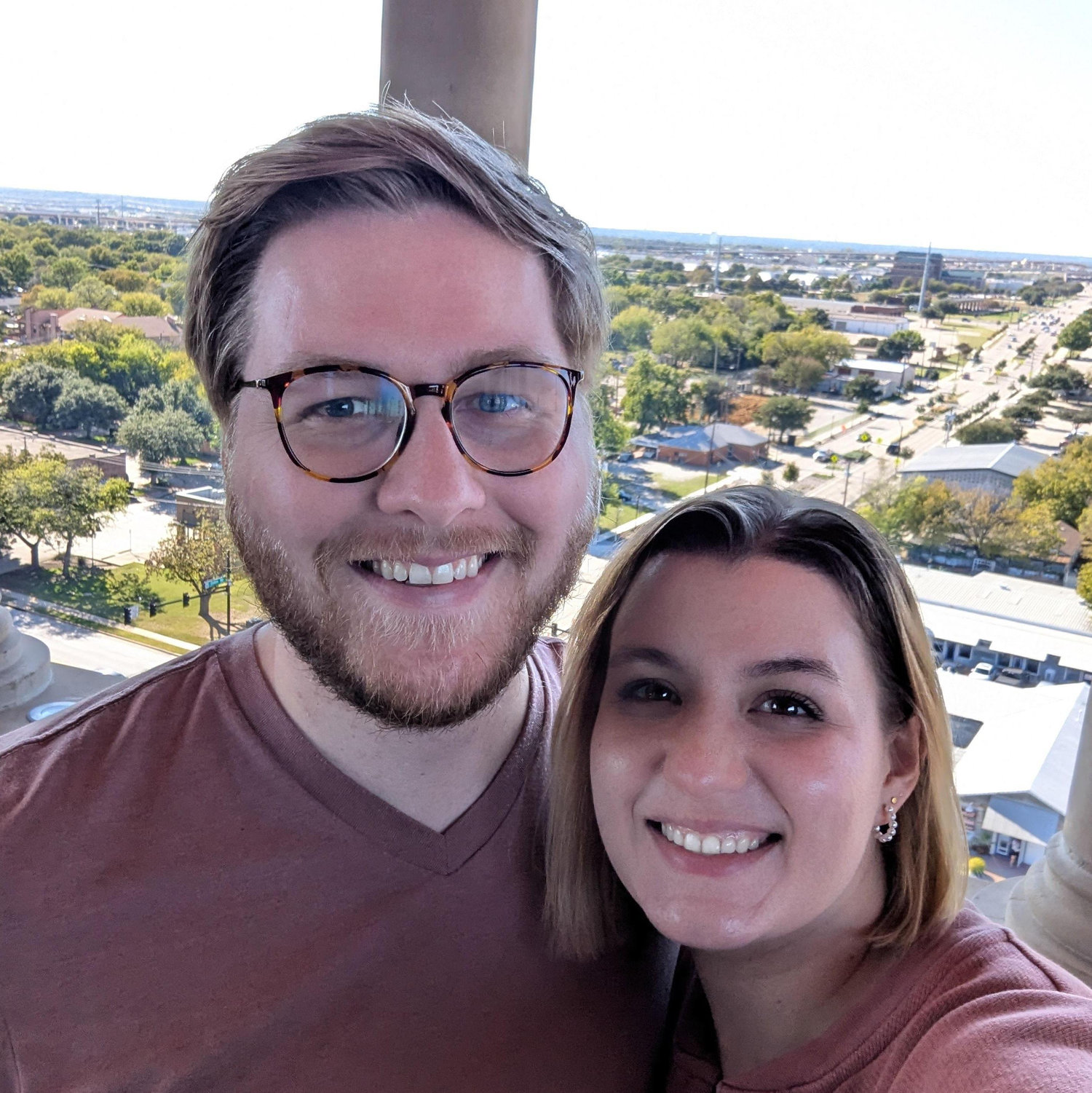 Visiting Grapevine with family! We had to check out the huge tower above the train station.