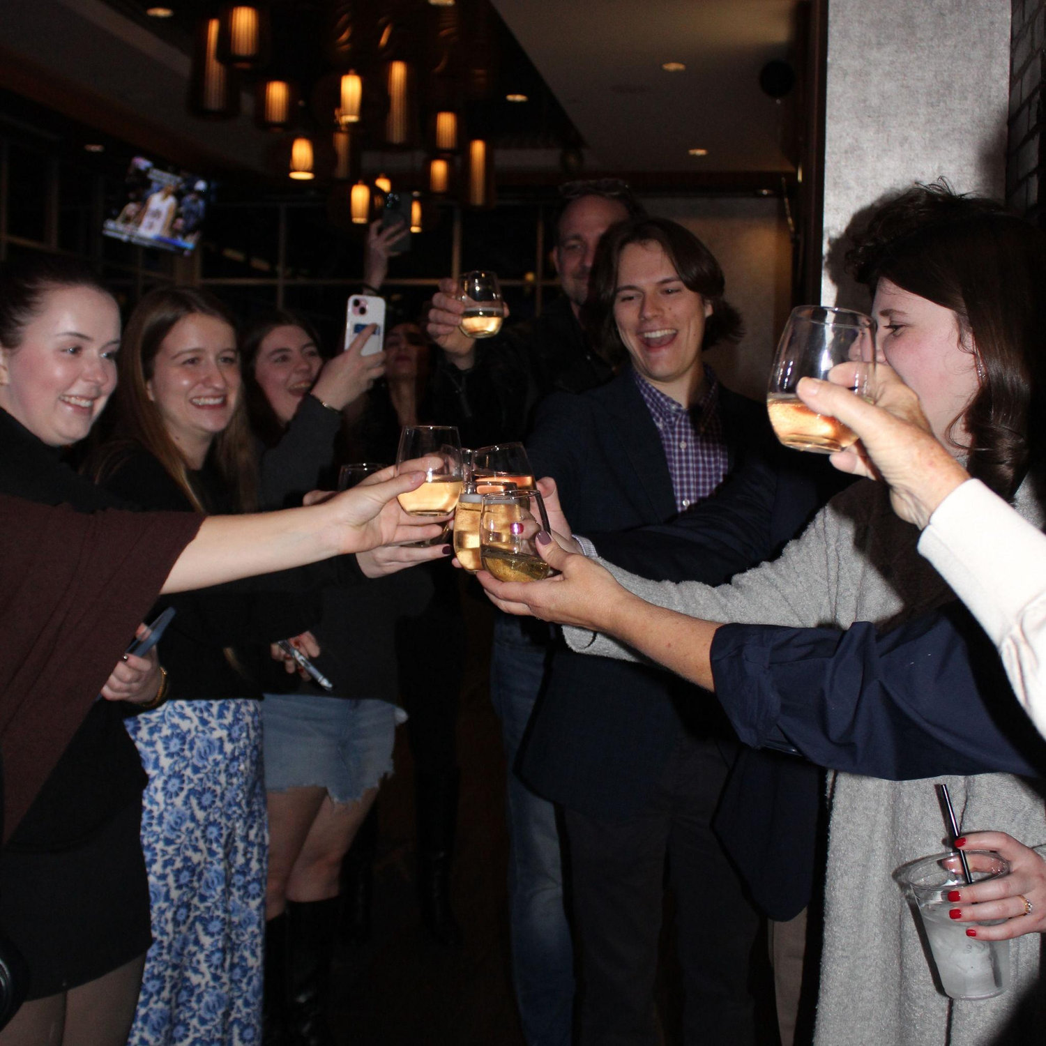 Celebrating our engagement with (most of) our favorite people. We are so lucky!!