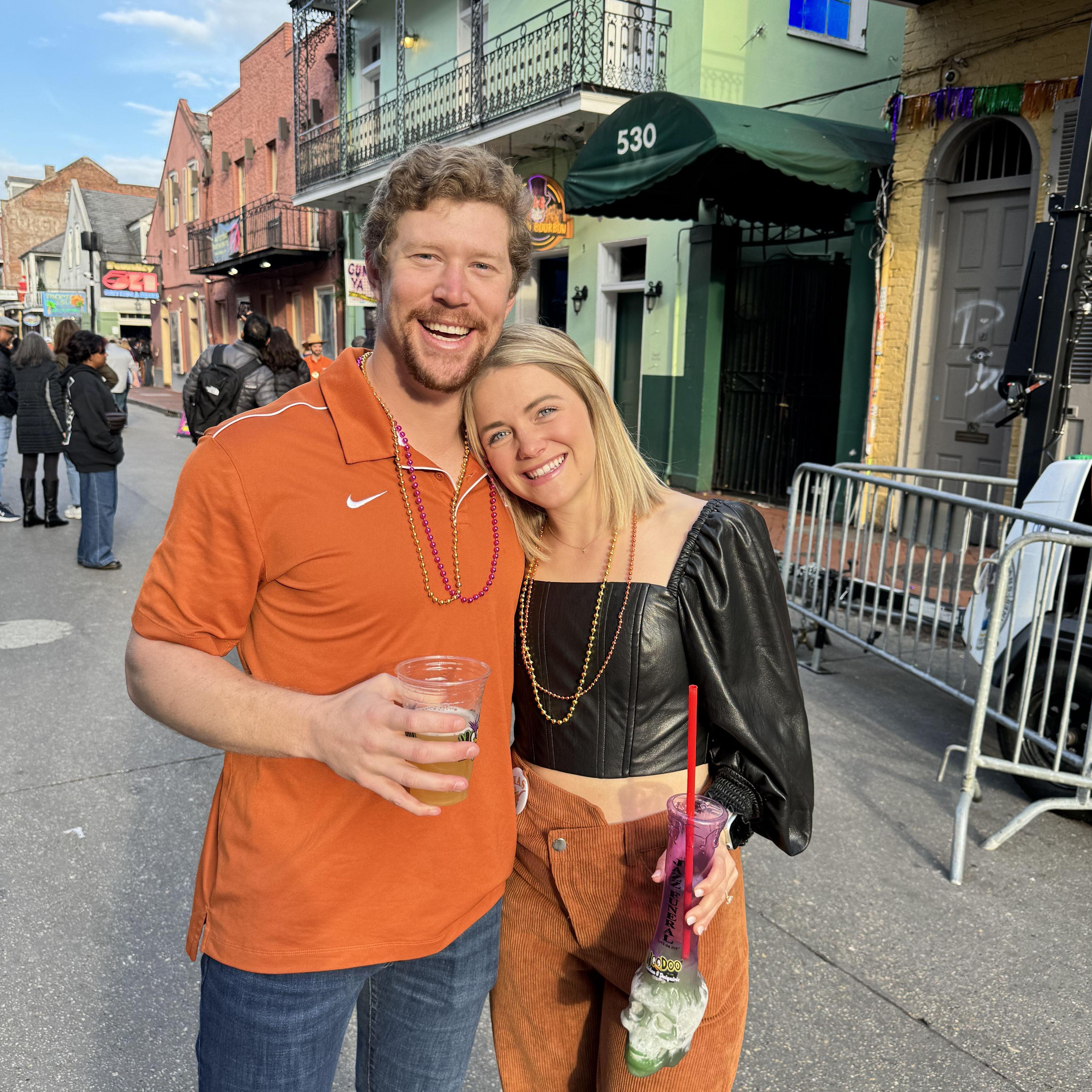 Cheering on the Longhorns at the Sugar Bowl in Nola!