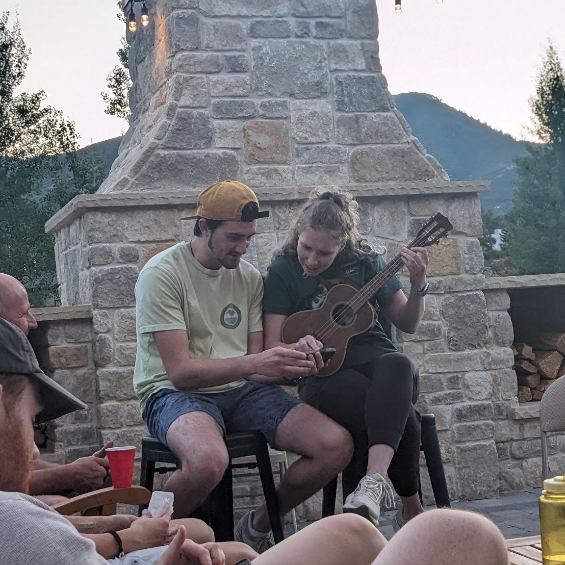 Playing some music at a ward activity