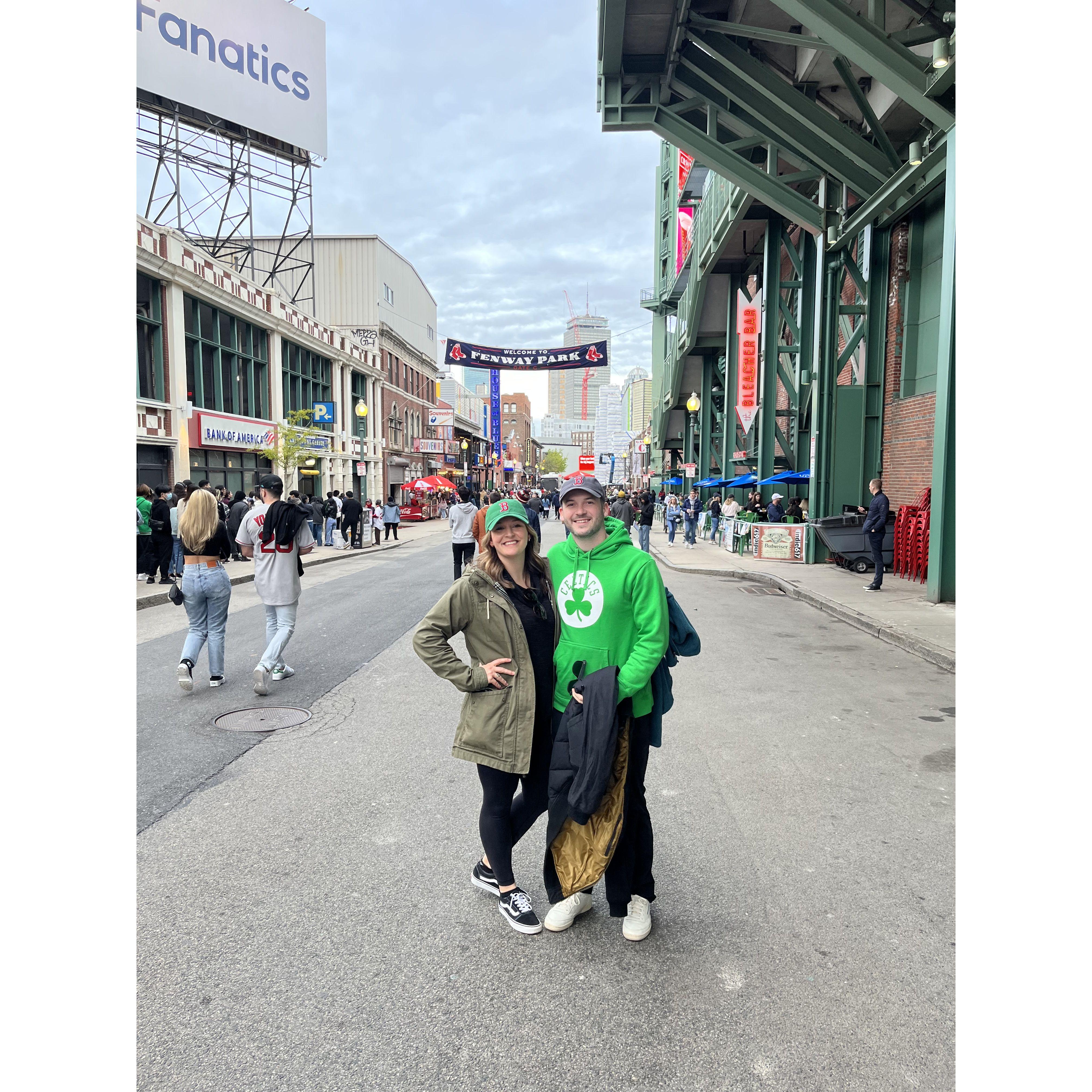 Our first Red Sox game at Fenway Park as Bostonians