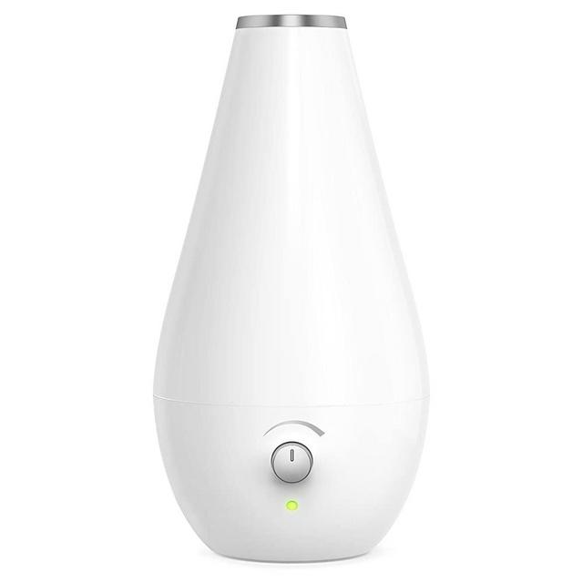 Humidifiers for Bedroom, Cool Mist Air Humidifiers for Baby [BPA Free], 1.8L Quiet Ultrasonic Air Humidifier for Home, Space-Saving, Filterless, Auto Shut Off (1.8L/0.48 Gallon, White)