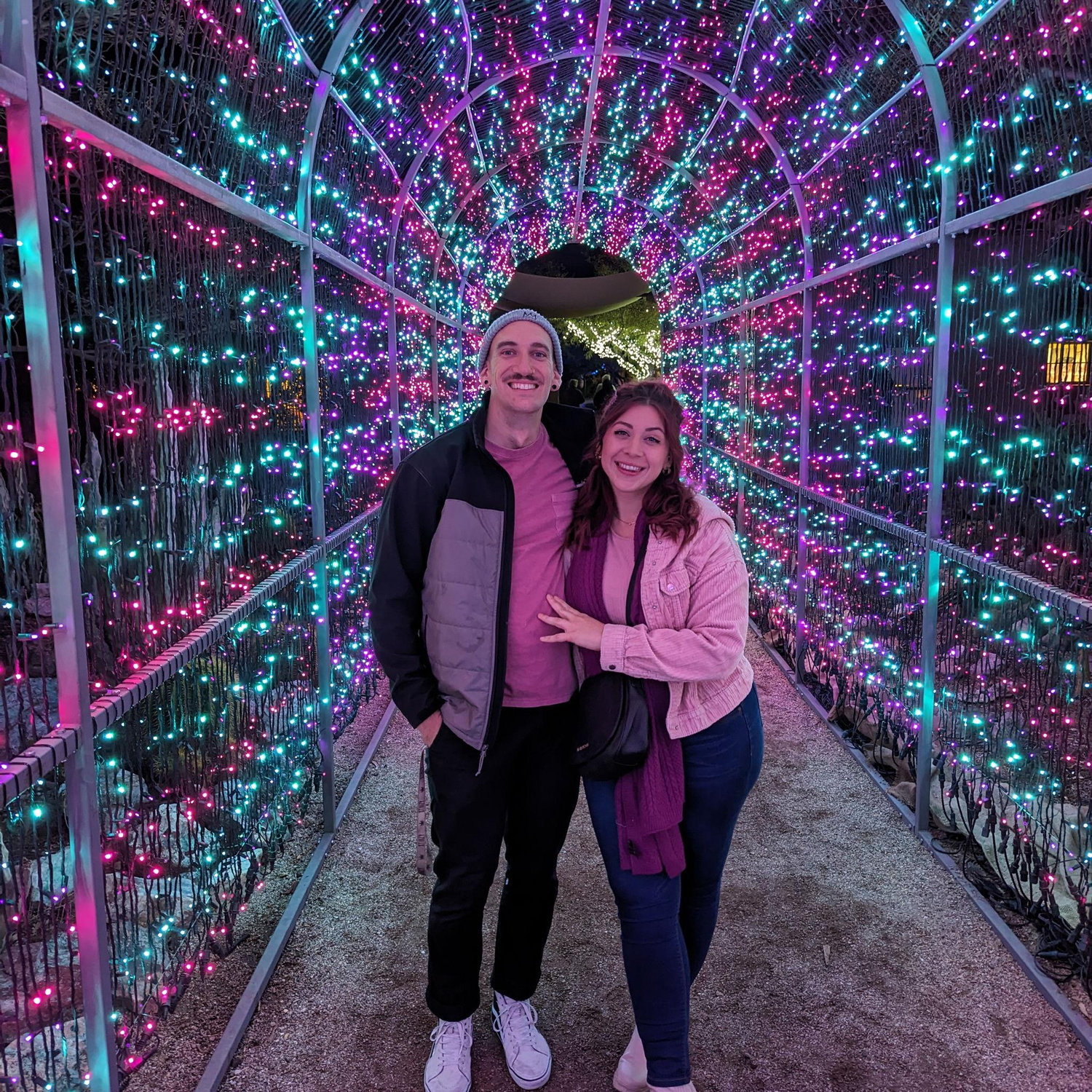 Tunnel of lights at the Botanical Gardens in Tucson