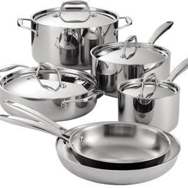 Tramontina Signature Tri-Ply Clad Stainless Steel 10-Piece Cookware Set