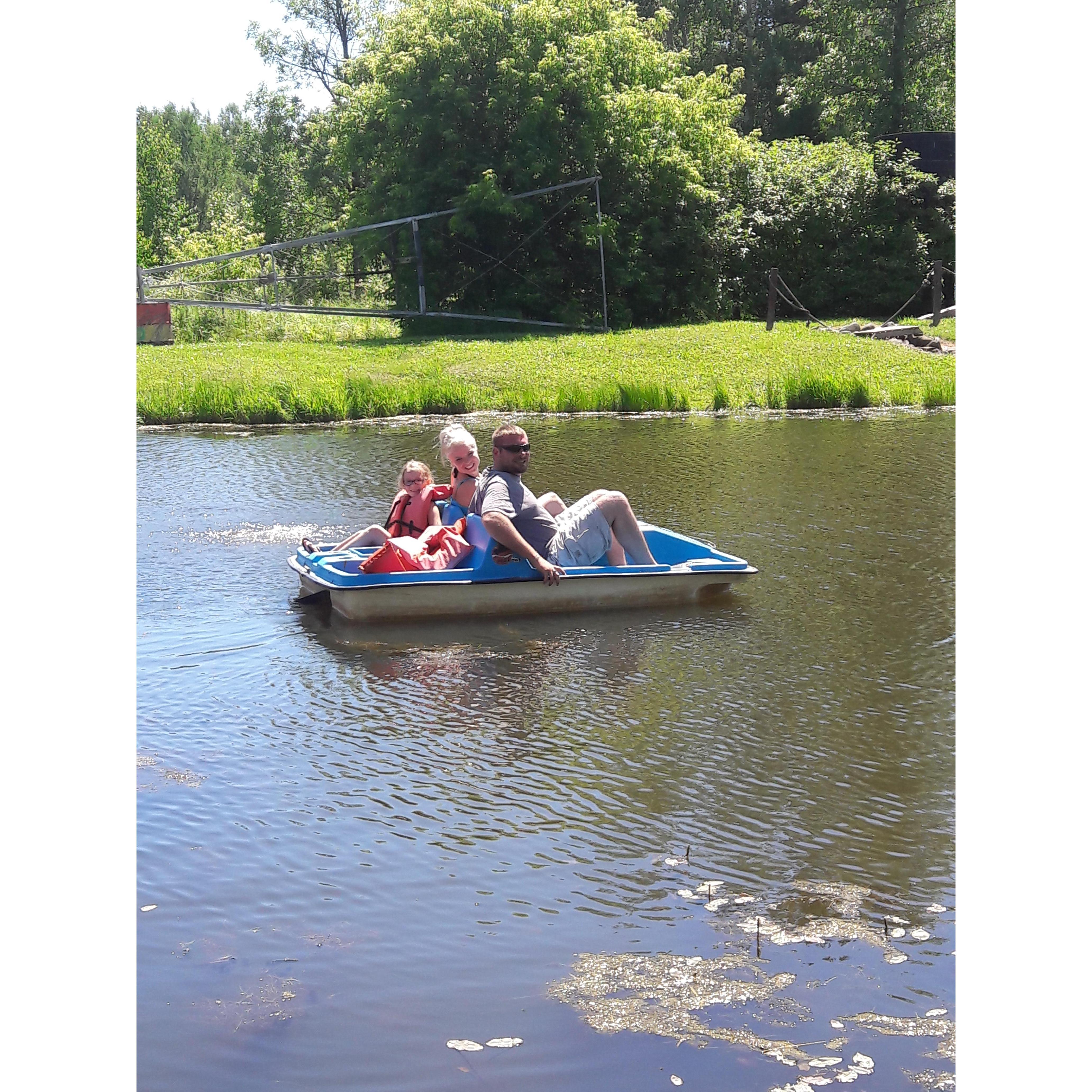 Paddle Boating at my mom's camp ground