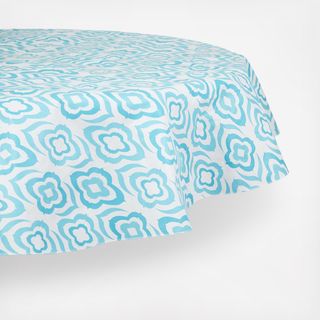Ikat Vinyl Round Tablecloth
