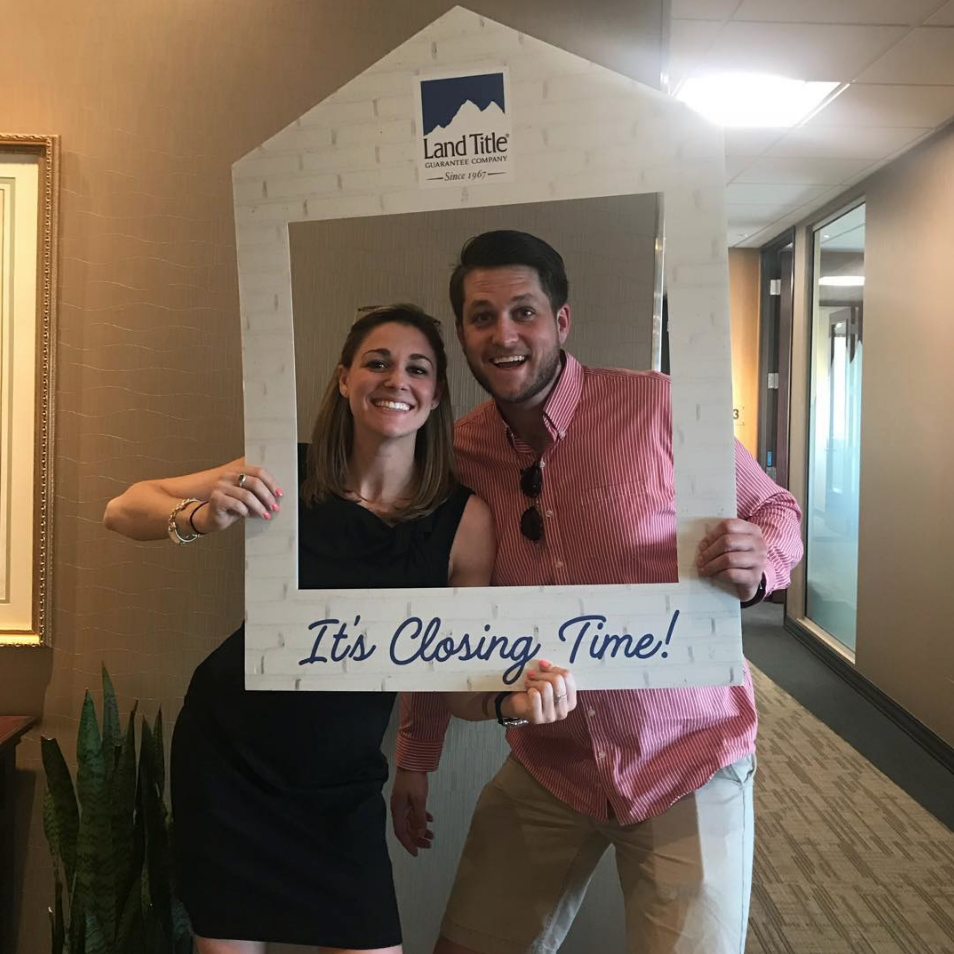 When we closed on our first home together!