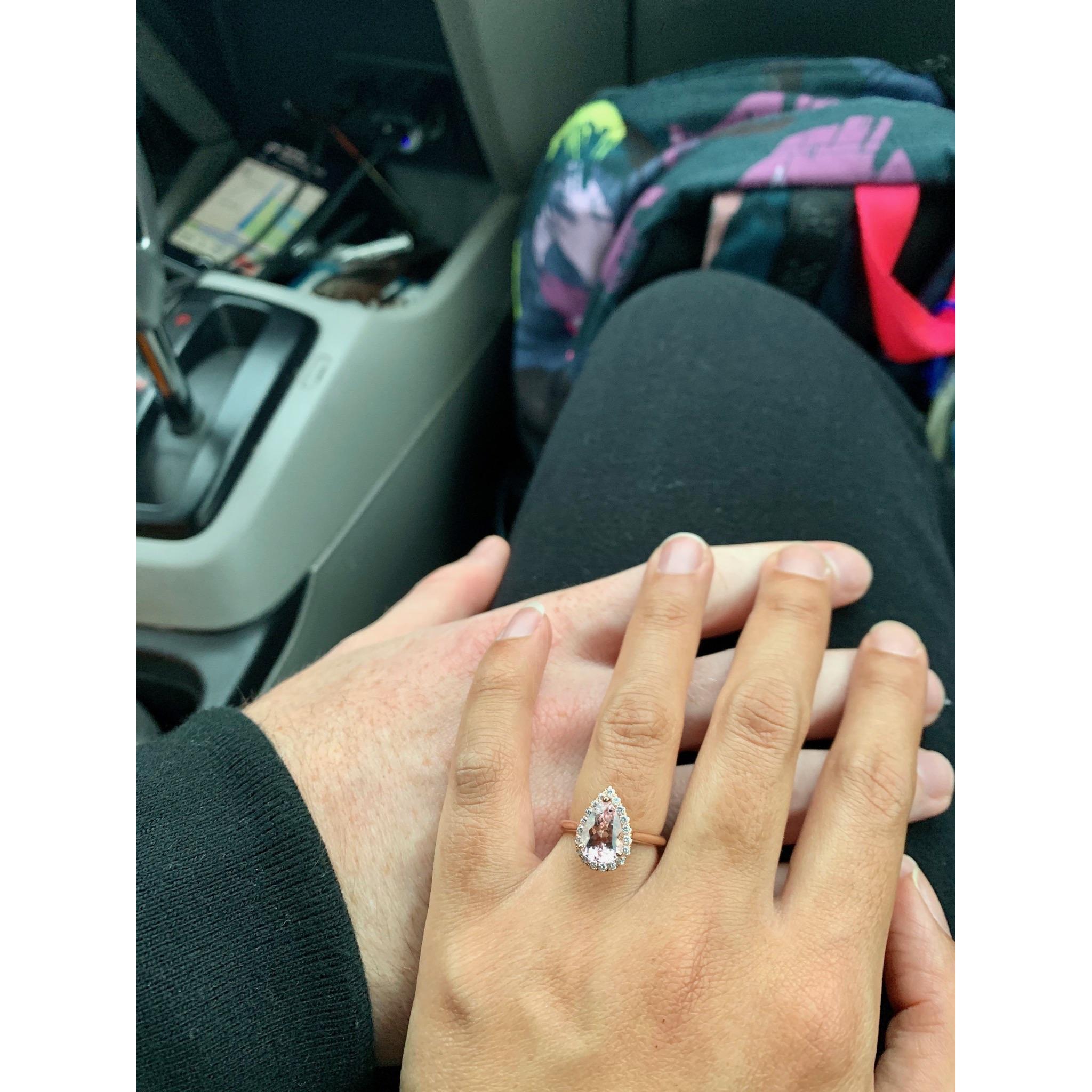 8 hour drive from Fairborn to Atlanta as a freshly engaged couple! ๐
