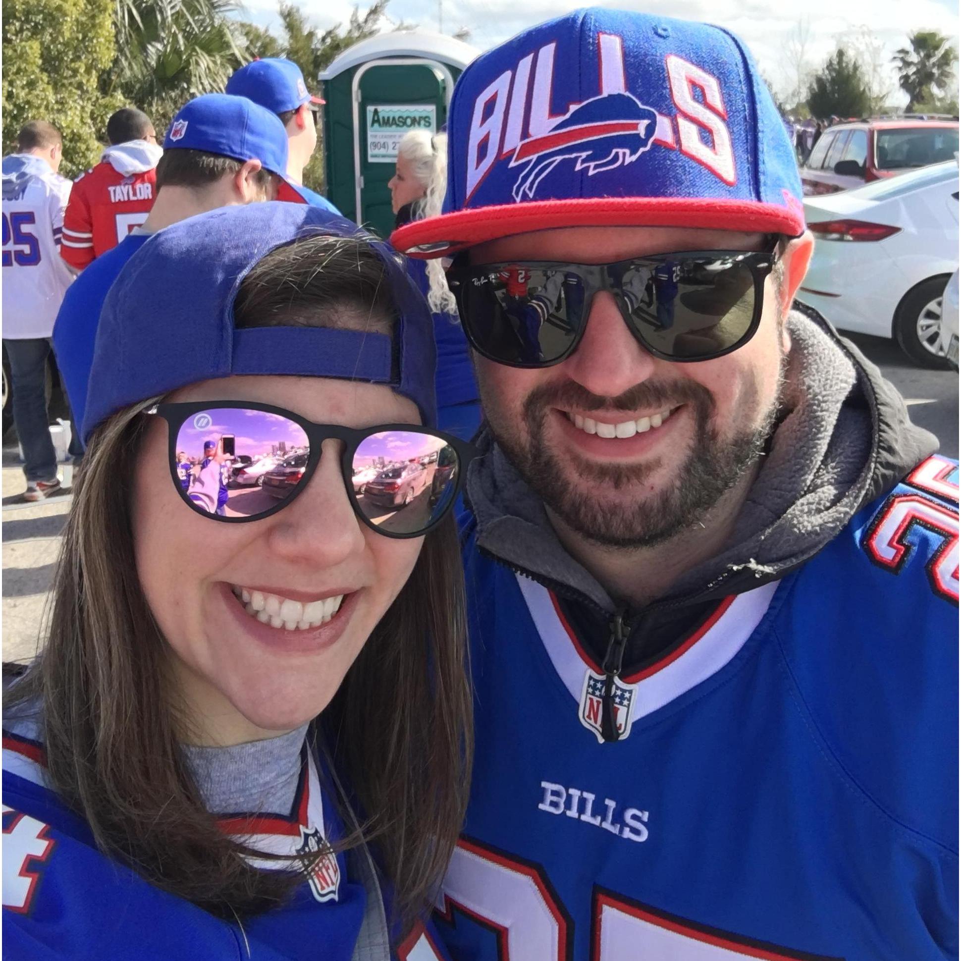 Go Bills! Cari's first Bills game was the first Bills playoff game after a 17 year drought!