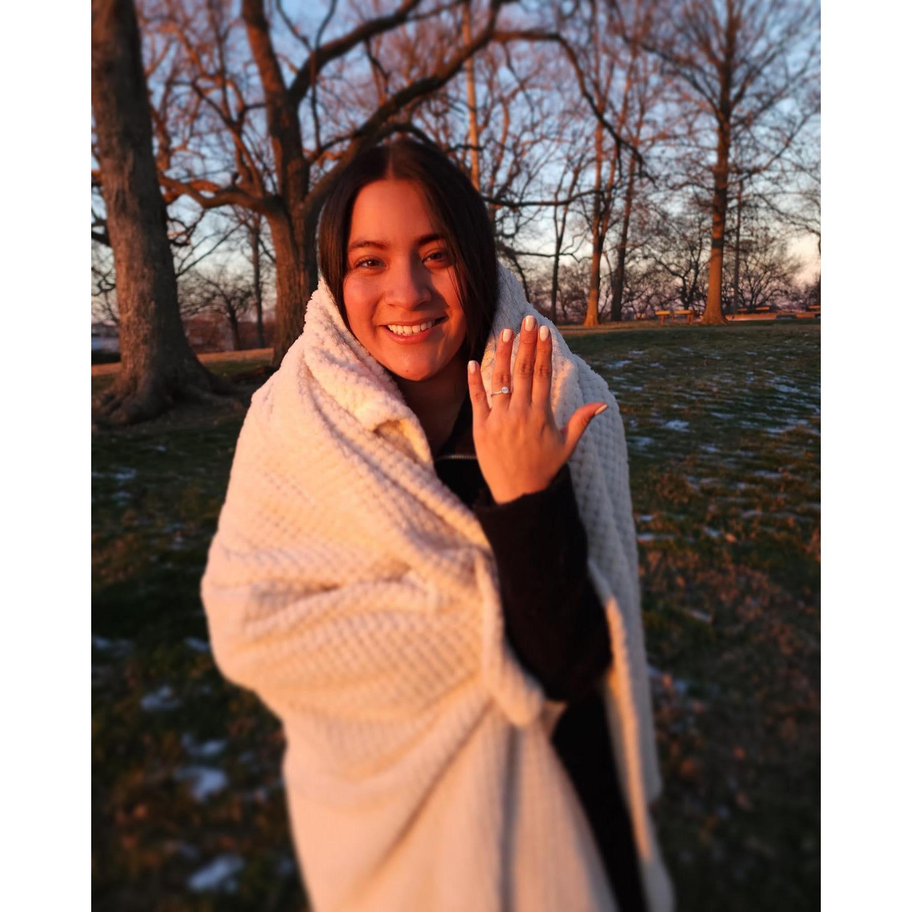 Aqui fue despues de comprometernos! This is right after we got engaged!