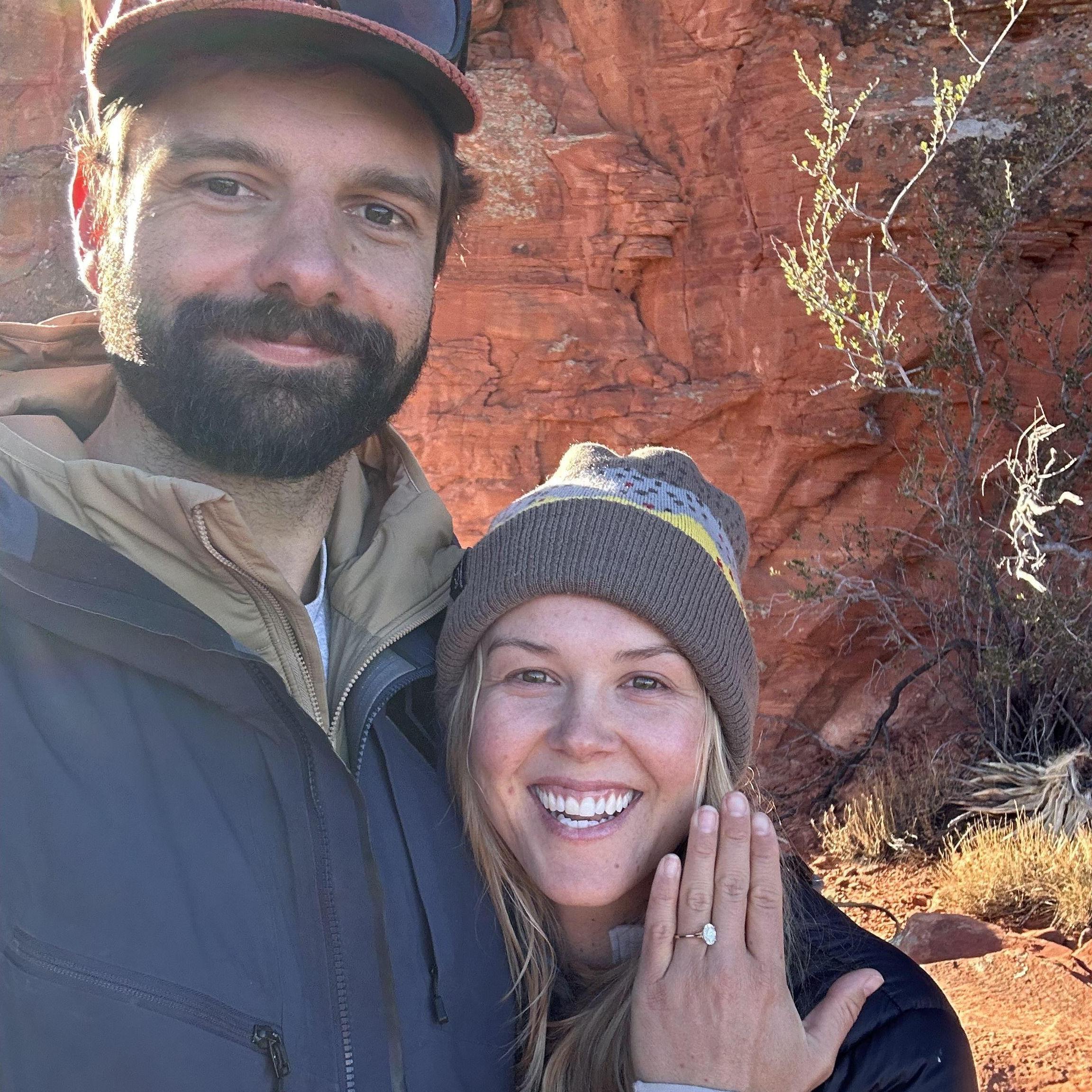 Engaged! in Sedona on January 18, 2025