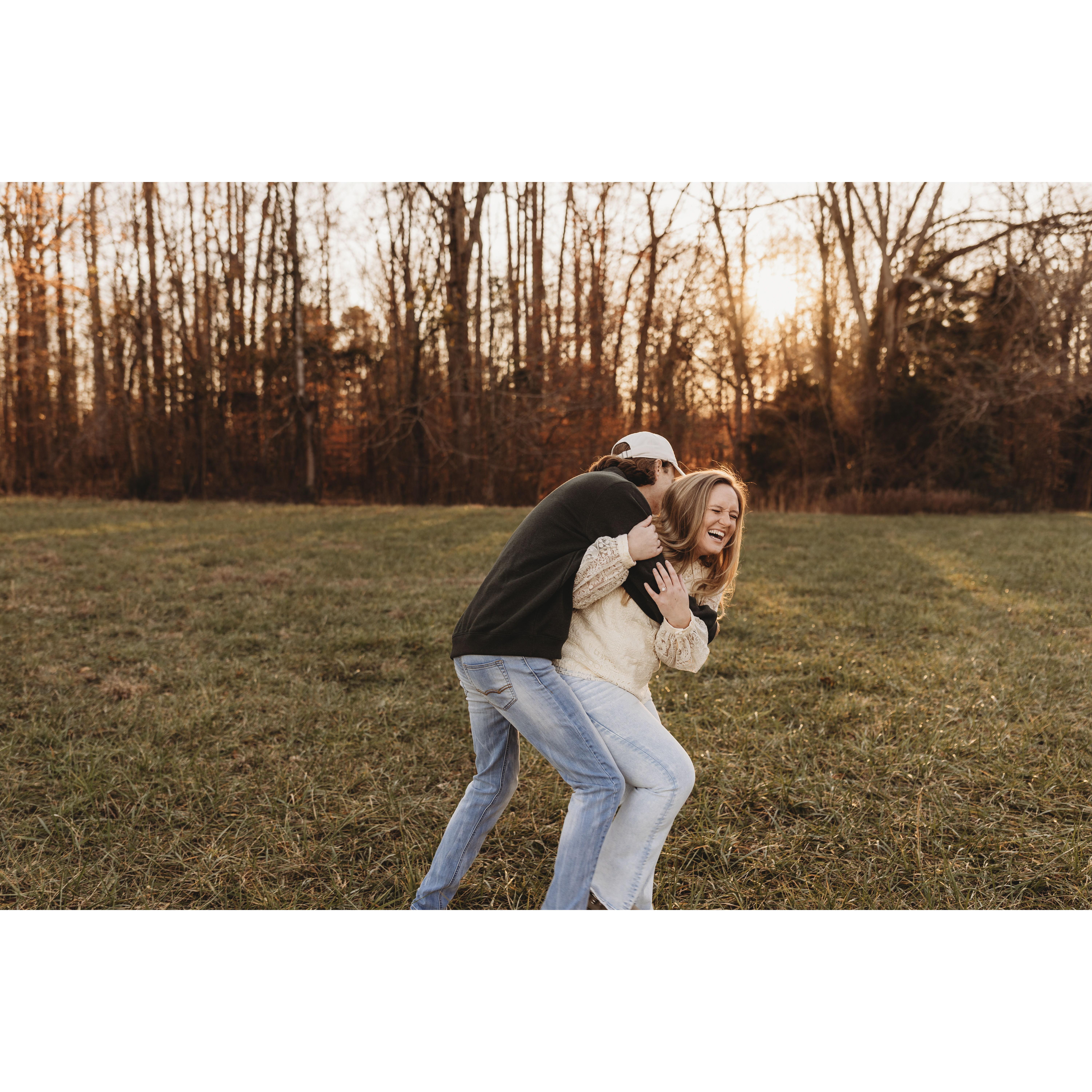 When you give Nick the green light to tackle me in a photo shoot, he delivers.