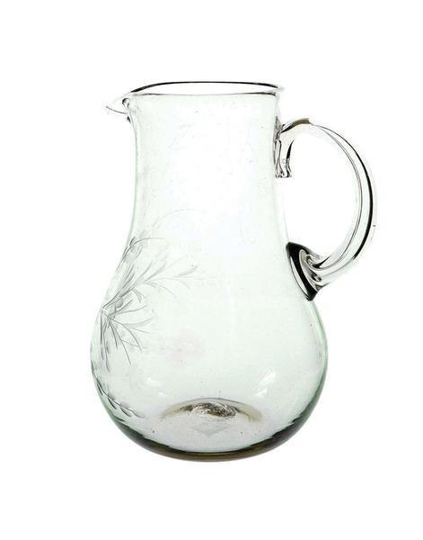 Clear Round Glass Pitcher