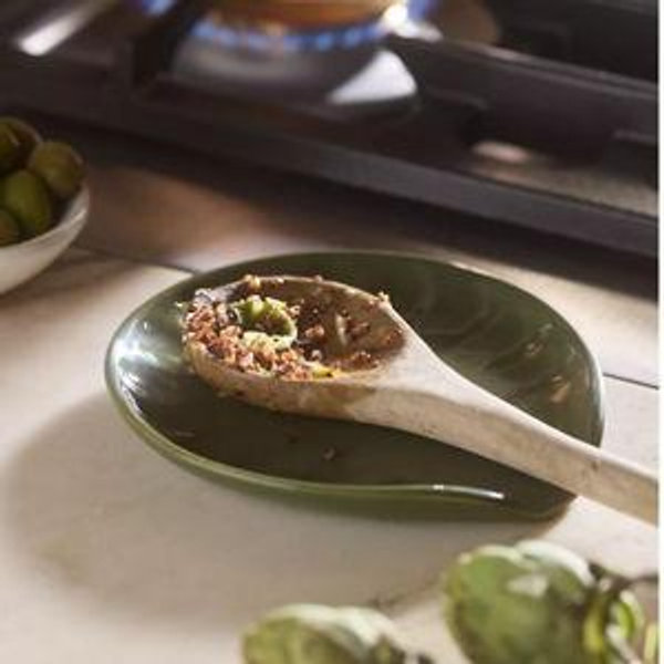 The Latte Stoneware Spoon Rest: Amelie Edition (Fern)