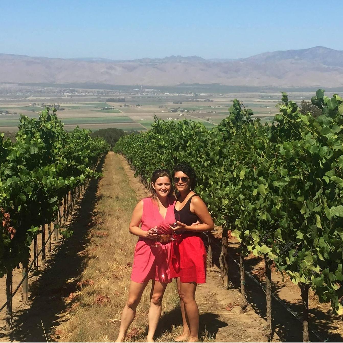 Our first flight together. Wine Tasting in Monterey, CA.