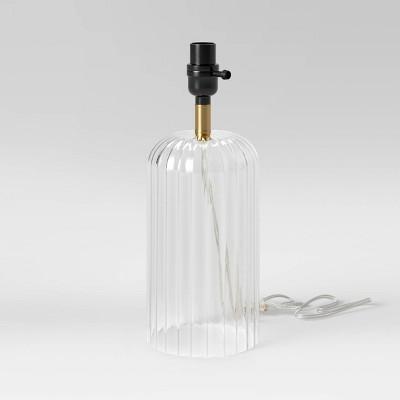 Small Ribbed Glass LED Table Lamp Clear - Project 62&#8482;