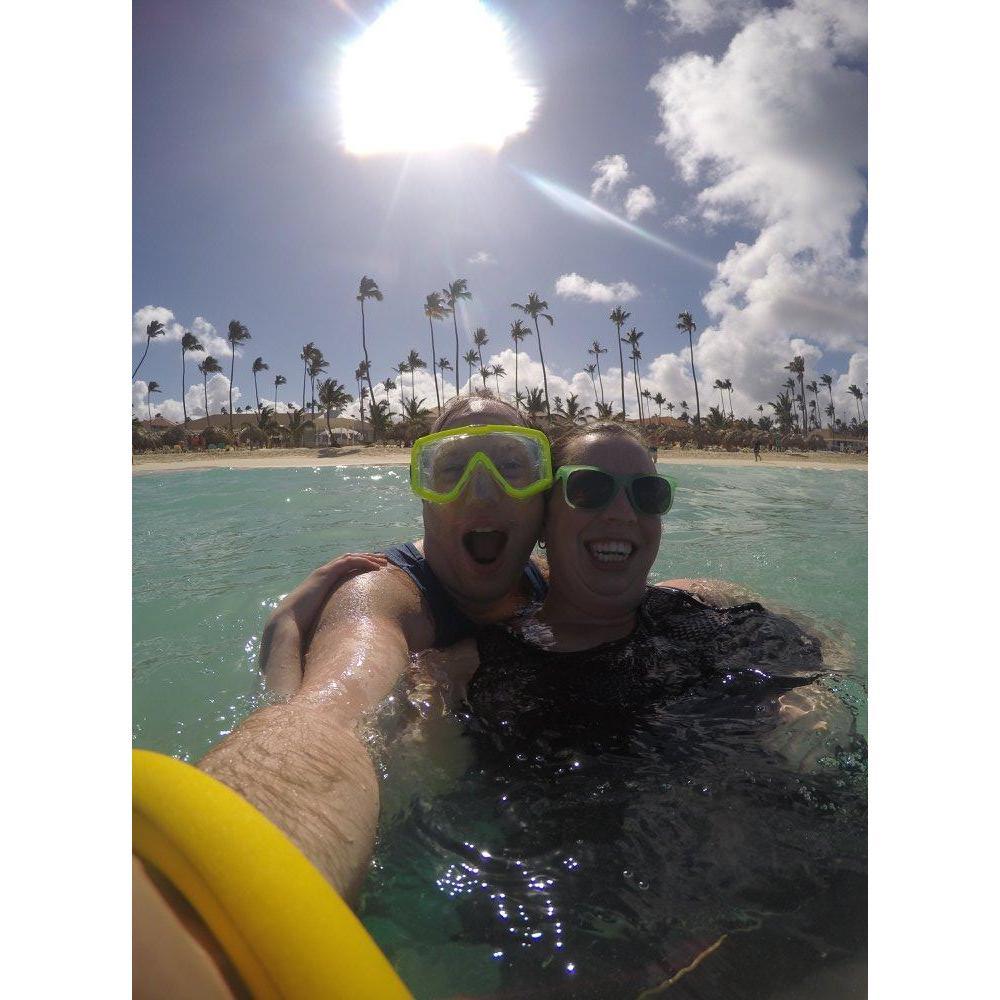 BEACH TRIP! Having fun snorkeling together in the Dominican Republic