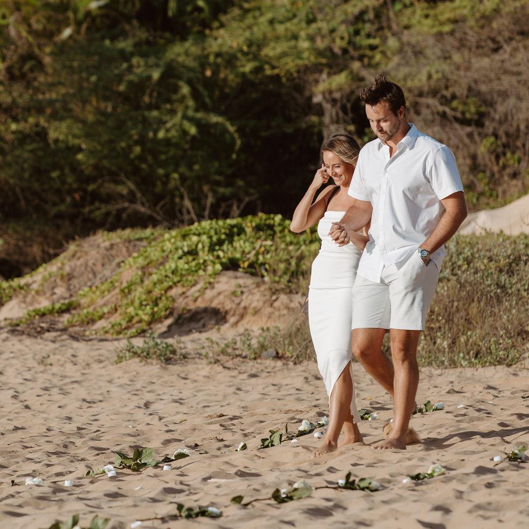 Moments before the proposal in Maui, HI