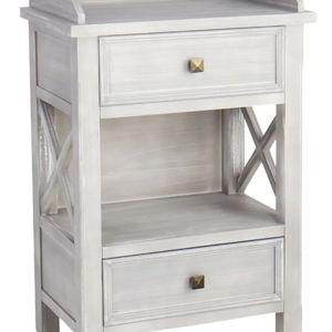 Jane X-Side Table with USB, Grey
