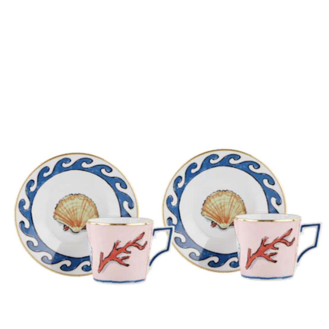 Neptune's Voyage - Coffee Cups With Saucers (Set of 2)