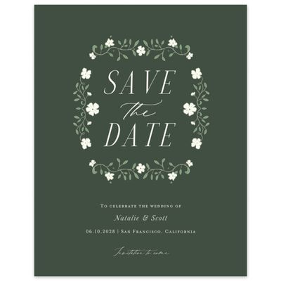 Evergreen Wedding Digital Save the Date - Moira Portrait