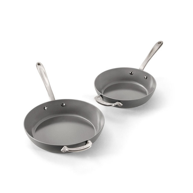All-Clad 8.5" & 10.5" HA1® Ceramic Nonstick Fry Pan Set, Light Gray