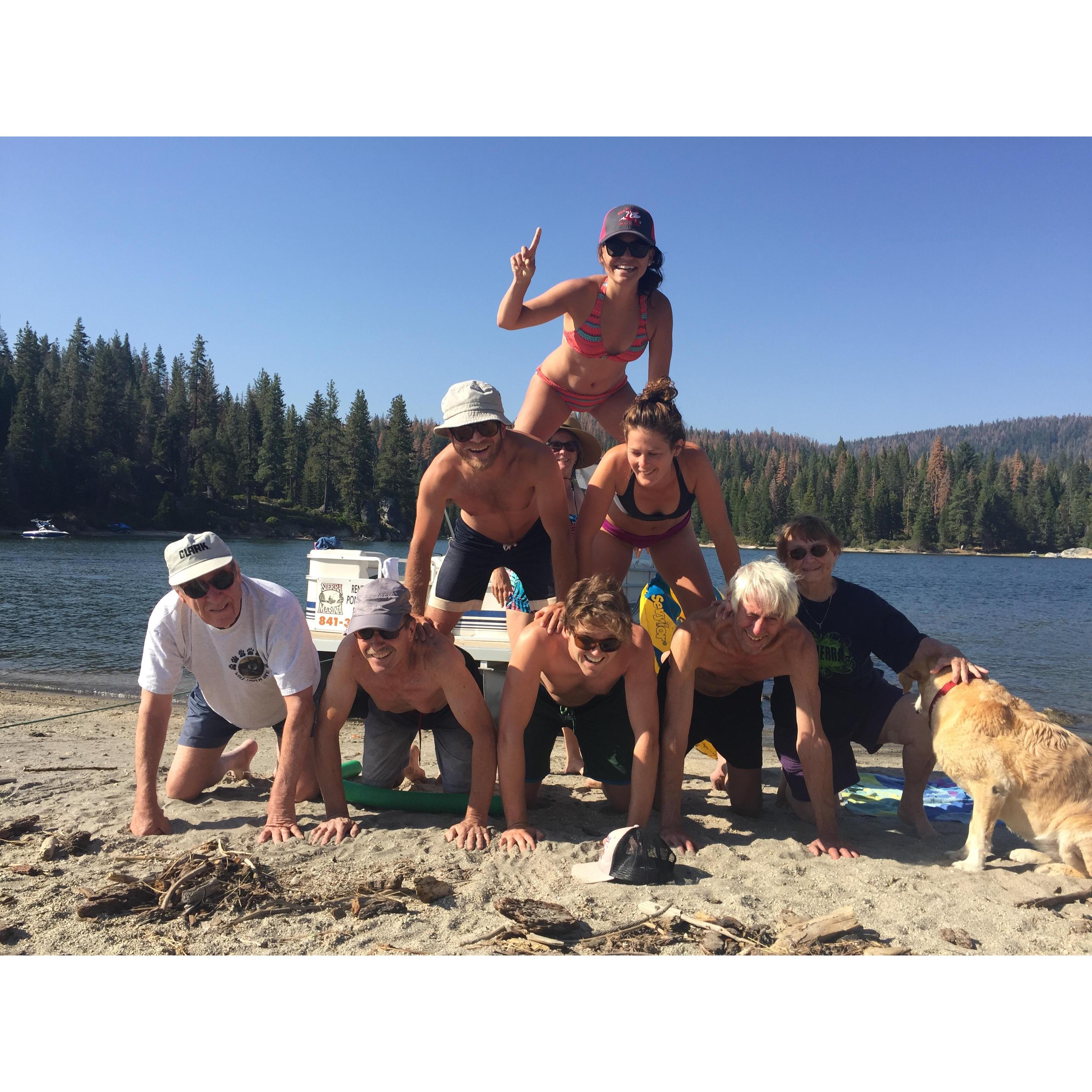 Celebrating Stef's Grandpa's 90th birthday at their family cabin in Shaver Lake, CA. Summer 2016.