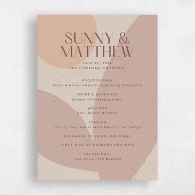 Brown Standard Wedding Program - Rafina