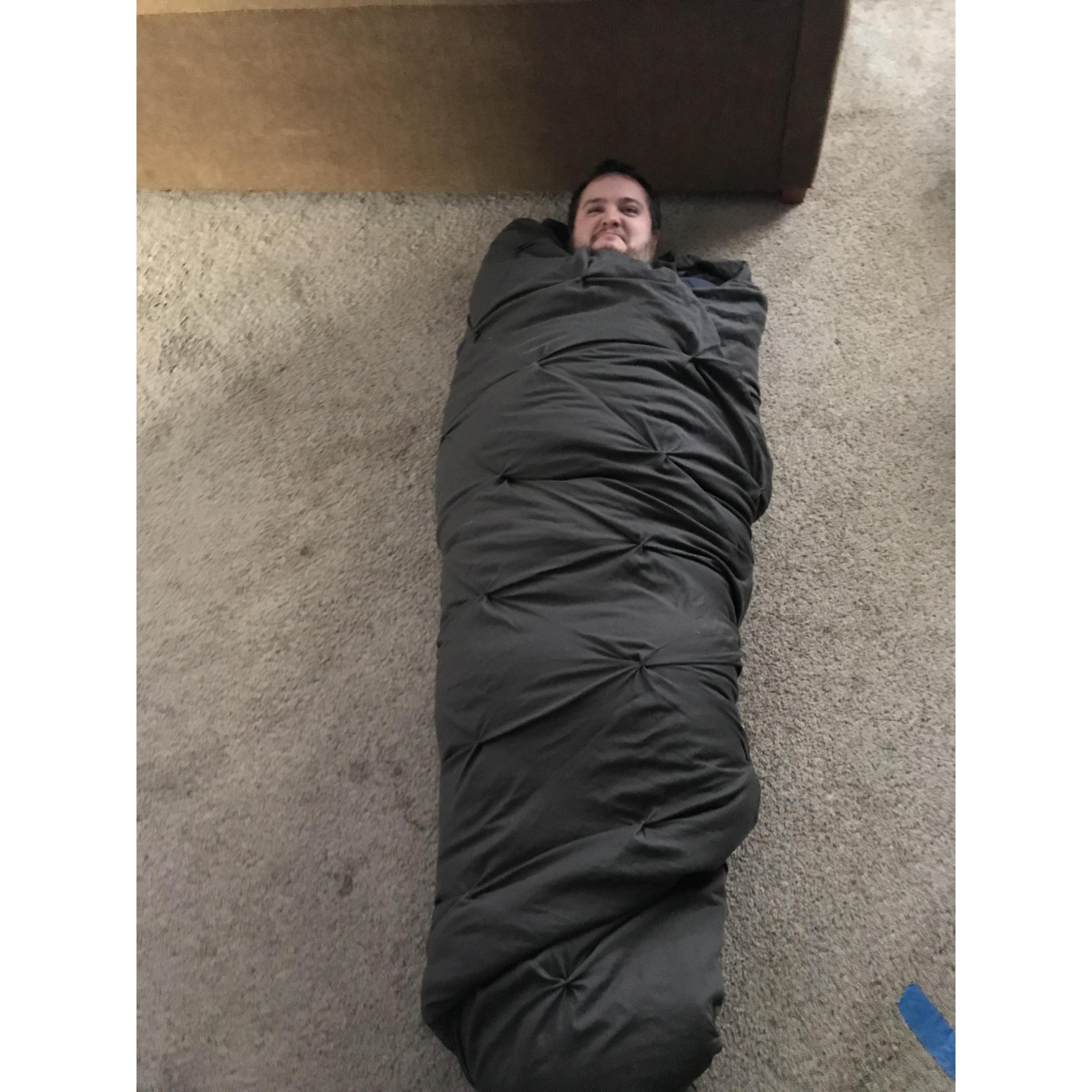I made him into a burrito and he didn't like it