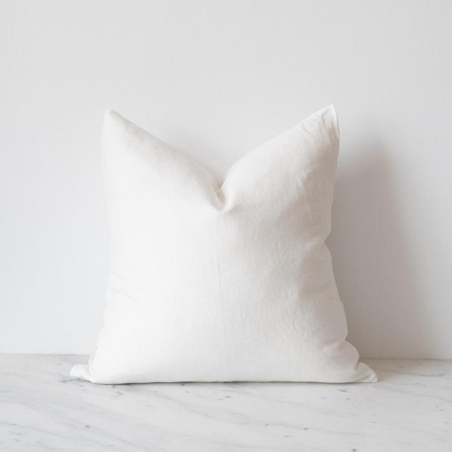linen cushion cover – white