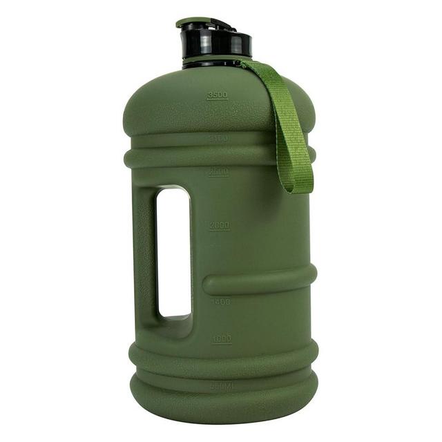 TOOFEEL 1 Gallon Water Bottle - 128 oz Water Bottle with Flip Lid - Gallon Water Bottle with Strap, Large Water Bottle with Handle, BPA Free gallon Water jug with Measurements Marked - Olive Bottle