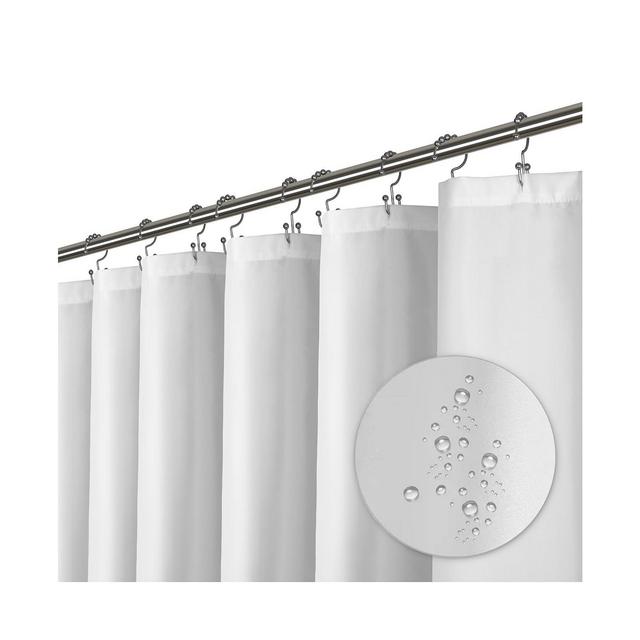 LiBa Cloth Fabric Shower Curtain, Heavy Duty Waterproof - 36" W x 72" H White