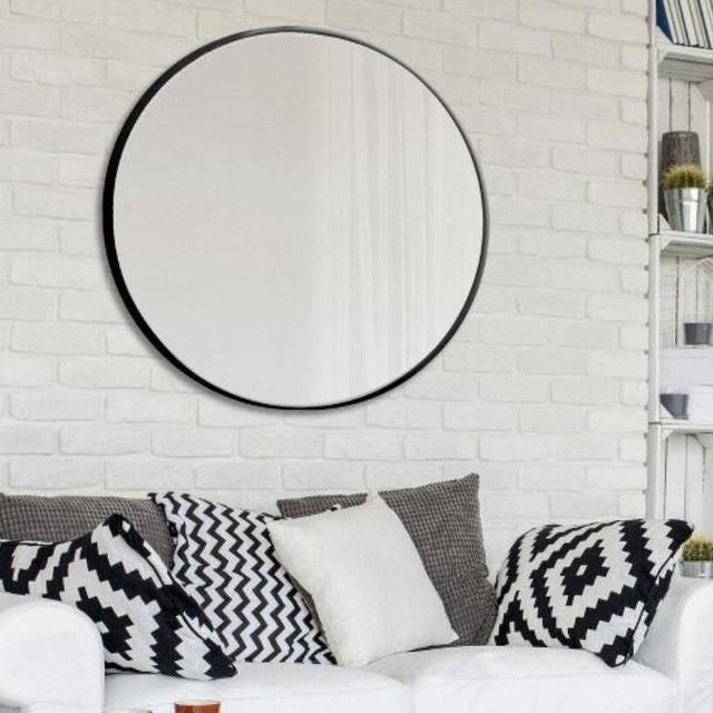 Circular Mirror - Black